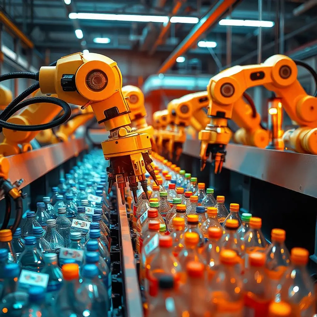 AI-powered sorting system in use at RPG Industrial to enhance recycled polyester production.